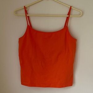 Chadwicks Real Comfort Vibrant Coral Tank Top with built in shelf bra M